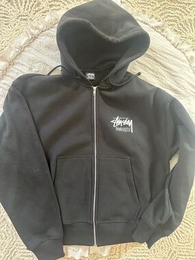 Stüssy Honolulu Chapter Black Zip-Up Hoodie